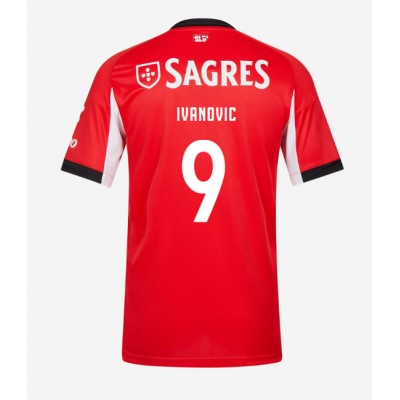 Moški Nogometni dresi Benfica Franjo Ivanovic #9 Domači 2025-26 Kratek Rokav Moški Nogometni dresi Benfica Franjo Ivanovic #9 Domači 2025-26 Kratek Rokav